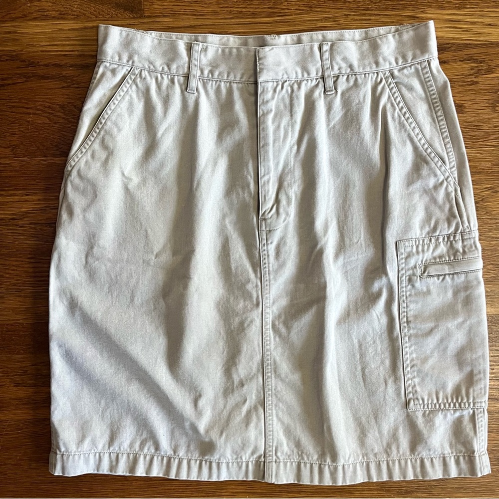 Y2k old navy khaki cargo skirt mini 8 classic preppy